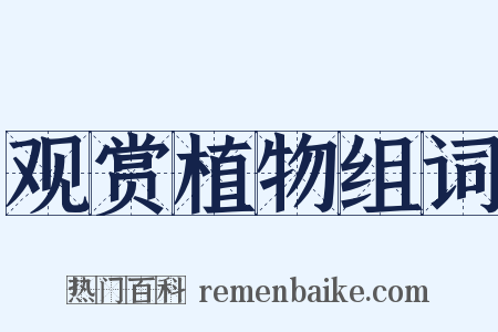 观赏植物组词是什么意思的图片